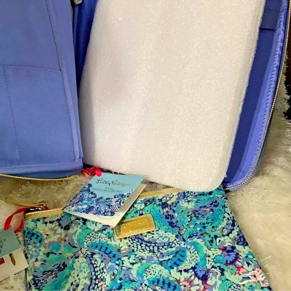 NWT LILLY PULITZER FOLIO LAPTOP SLEEVE W/AGENDA SET AFTER THE WAVE - Picture 9 of 11
